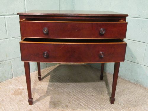 fig 2. ANTIQUE EDWARDIAN MAHOGANY BOW FRONT SIDE TABLE CHEST C1900
