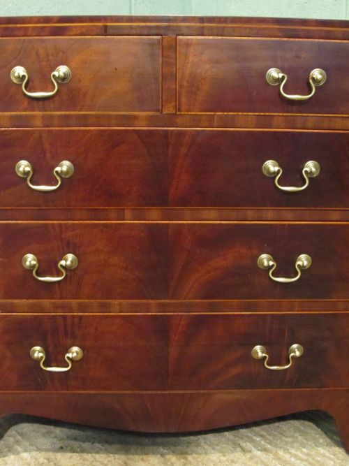 fig 2. ANTIQUE VICTORIAN FLAMED MAHOGANY DWARF CHEST OF DRAWERS C1880