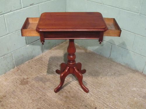 fig 1. ANTIQUE VICTORIAN MAHOGANY WORK TABLE C1880