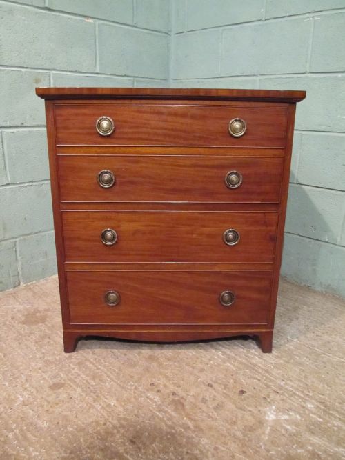 fig 1. ANTIQUE EDWARDIAN MAHOGANY SMALL CHEST OF DRAWERS C1900