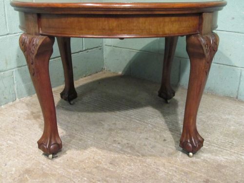 fig 2. ANTIQUE EDWARDIAN MAHOGANY EXTENDING DINING TABLE SEATS 8 C1900
