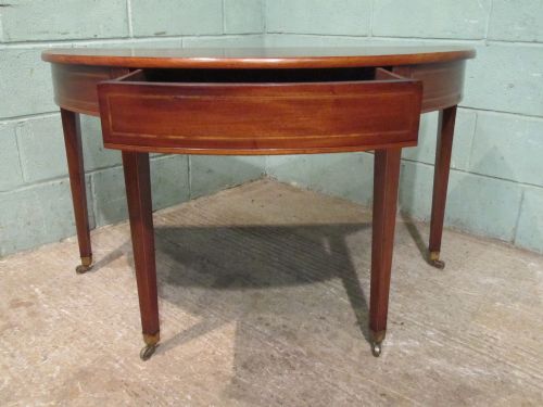 fig 2. ANTIQUE REGENCY MAHOGANY DEMI LUNE TABLE with secret drawer C1820