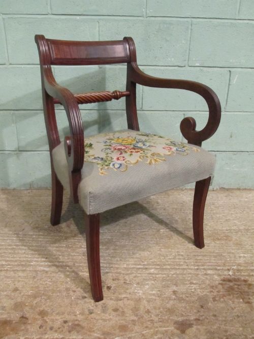 fig 1. ANTIQUE SET SIX REGENCY MAHOGANY DINING CHAIRS C1820