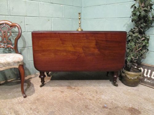 Antique Victorian Mahogany Drop Leaf Dining Table C1860