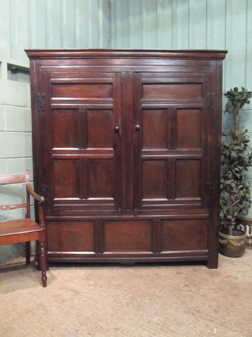 Antique Georgian Oak Livery Harness Cupboard C1760