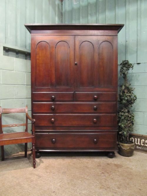 Antique Early Victorian Oak Tack Harness Cupboard C1840