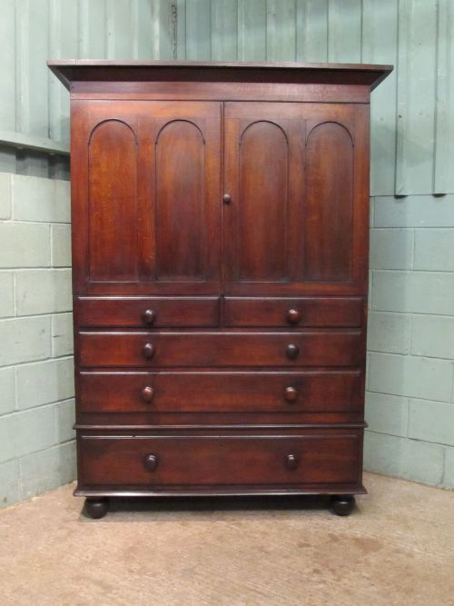 fig 1. ANTIQUE EARLY VICTORIAN OAK TACK HARNESS CUPBOARD C1840
