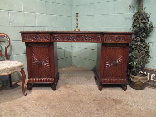 Antique William 1v Oak Twin Pedastal Chiffonier C1830