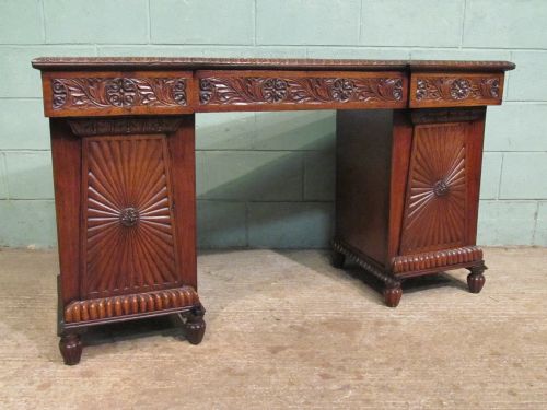 fig 1. ANTIQUE WILLIAM 1V OAK TWIN PEDASTAL CHIFFONIER C1830