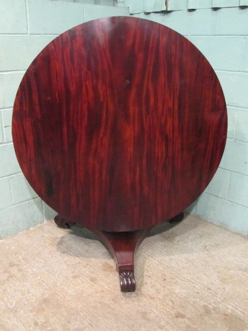 Antique William 1v Flamed Mahogany Tilt Top Breakfast Table C1830