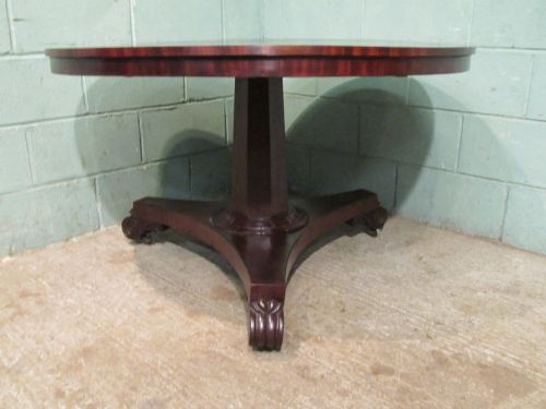 fig 2. ANTIQUE WILLIAM 1V FLAMED MAHOGANY TILT TOP BREAKFAST TABLE C1830