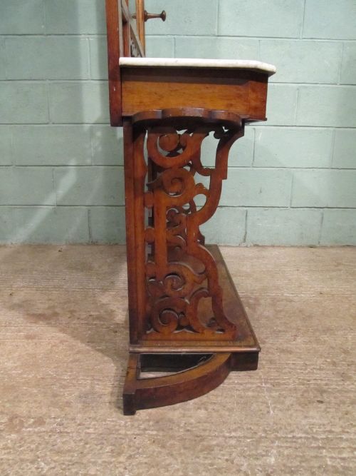 fig 1. ANTIQUE VICTORIAN OAK AND MARBLE HALLSTAND C1890