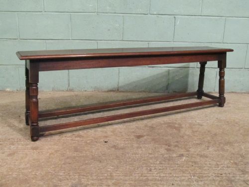 Antique Victorian Joined Oak Bench C1860