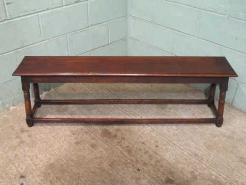 fig 1. ANTIQUE VICTORIAN JOINED OAK BENCH C1860