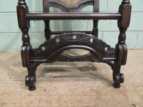 fig 1. ANTIQUE VICTORIAN CARVED OAK ARMCHAIR C1880