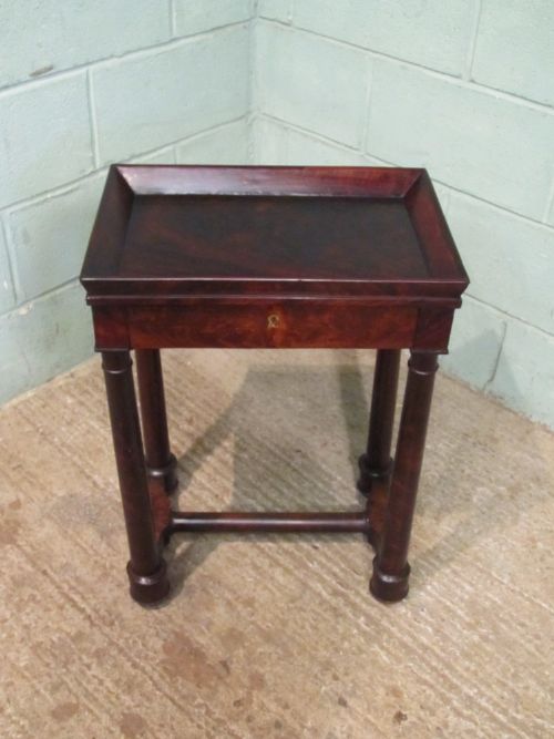 fig 1. ANTIQUE 19TH CENTURY BIEDERMEIER CUBAN MAHOGANY SEWING WORK TABLE C1880