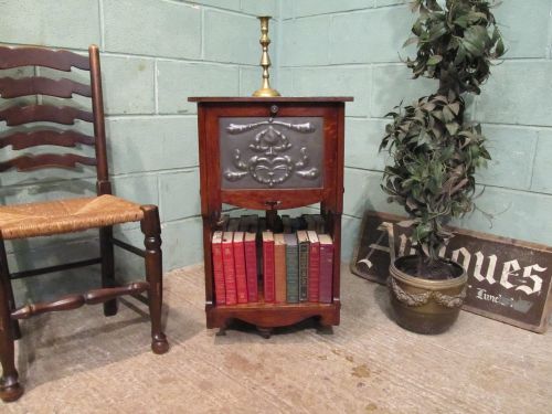 Antique Arts & Crafts Oak Revolving Bookstand C1890