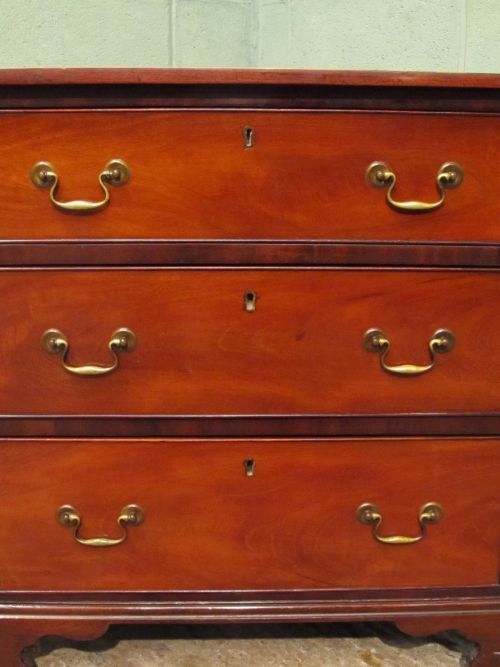 fig 1. ANTIQUE GEORGIAN REGENCY MAHOGANY DWARF CHEST OF DRAWERS C1820
