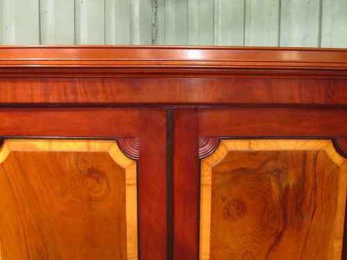 fig 2. ANTIQUE VICTORIAN MAHOGANY & BURR WALNUT DOUBLE WARDROBE C1880