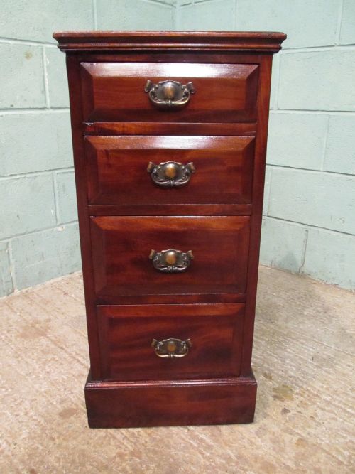 fig 1. ANTIQUE PAIR EDWARDIAN MAHOGANY SINGLE CHEST OF DRAWERS C1900