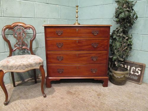 Antique Victorian Mahogany Dwarf Chest of Drawers C1880
