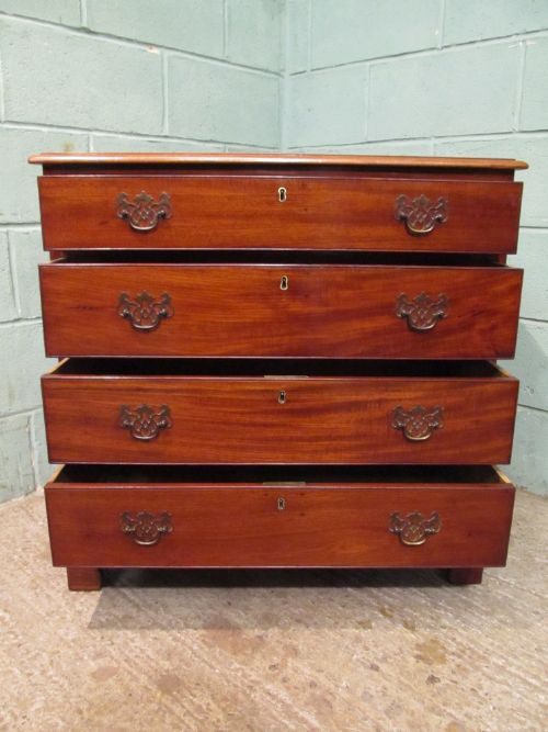 fig 2. ANTIQUE VICTORIAN MAHOGANY DWARF CHEST OF DRAWERS C1880