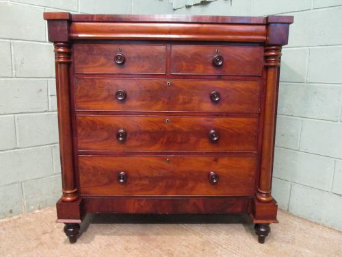 fig 1. ANTIQUE VICTORIAN MAHOGANY SCOTCH CHEST OF DRAWERS C1880