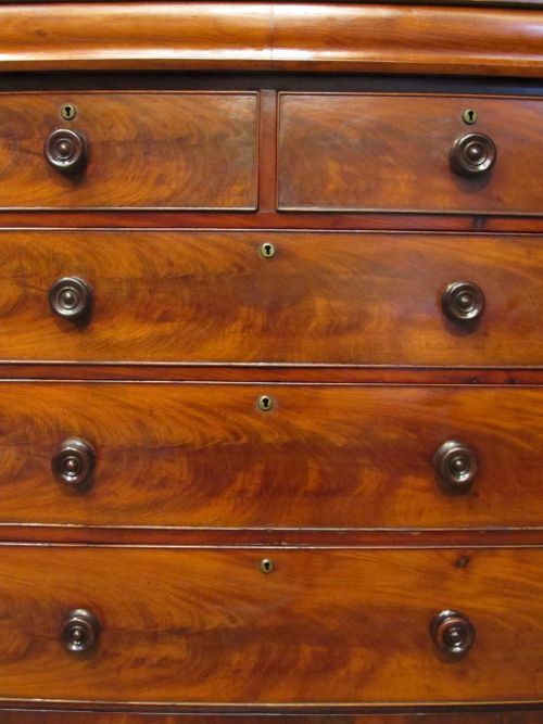 fig 2. ANTIQUE VICTORIAN MAHOGANY SCOTCH CHEST OF DRAWERS C1880