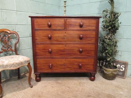 Antique Victorian Mahogany Chest of Drawers C1880