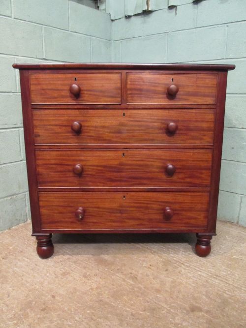 fig 1. ANTIQUE VICTORIAN MAHOGANY CHEST OF DRAWERS C1880