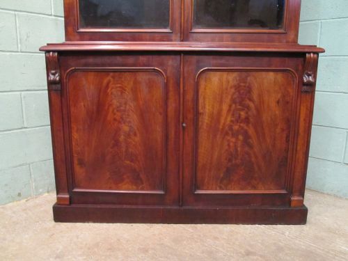 fig 1. ANTIQUE VICTORIAN MAHOGANY LIBRARY BOOKCASE C1880