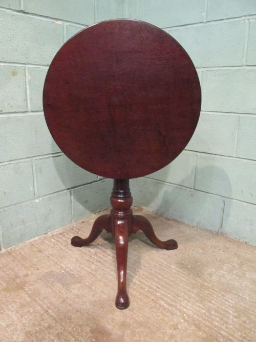 Antique Georgian Plum Pudding Mahogany Tilt Top Bird Cage Table C1780