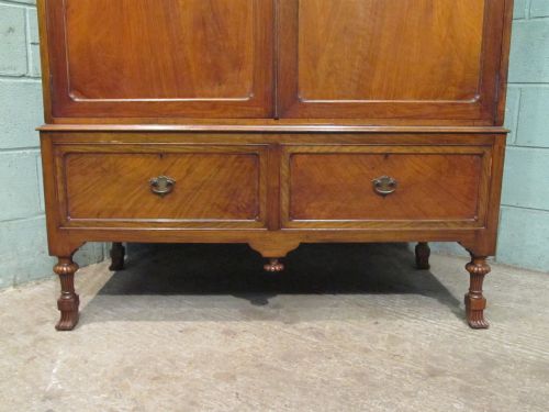 fig 1. ANTIQUE VICTORIAN BURR WALNUT DOUBLE WARDROBE C1880