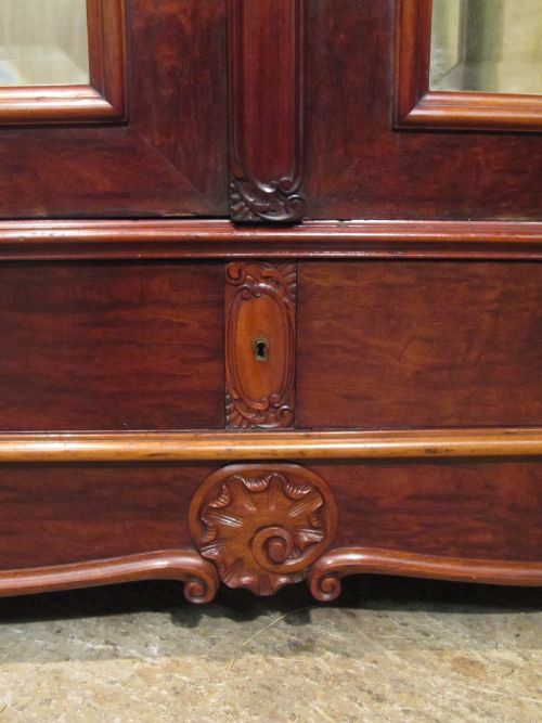fig 1. ANTIQUE FRENCH 19TH CENTURY MAHOGANY ARMOIRE C1880