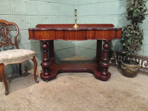 Antique Victorian Mahogany Duchesse Console Hall Table C1880