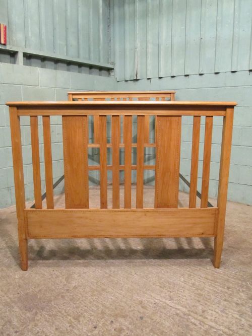 fig 2. ANTIQUE EDWARDIAN SATINWOOD INLAID DOUBLE BED C1900