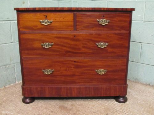 fig 1. ANTIQUE VICTORIAN MAHOGANY CHEST OF DRAWERS C1880