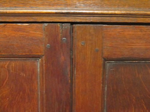 fig 1. ANTIQUE EARLY VICTORIAN JOINED OAK SMALL DOUBLE WARDROBE C1840