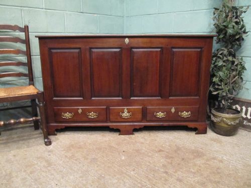 Antique Georgian Joined Oak Mule Chest C1780