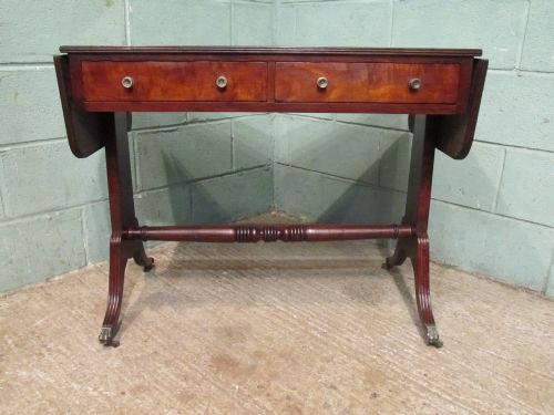 fig 1. ANTIQUE VICTORIAN MAHOGANY DROP LEAF SOFA TABLE C1880