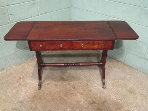 fig 2. ANTIQUE VICTORIAN MAHOGANY DROP LEAF SOFA TABLE C1880