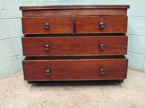 fig 2. ANTIQUE VICTORIAN MAHOGANY CHEST OF DRAWERS C1880