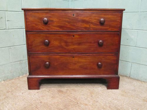fig 1. ANTIQUE GEORGIAN REGENCY MAHOGANY CHEST OF DRAWERS C1820