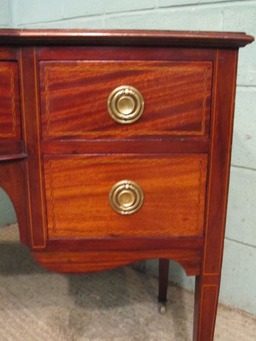 fig 2. ANTIQUE EDWARDIAN SHERATON MAHOGANY INLAID WRITING DESK C1900
