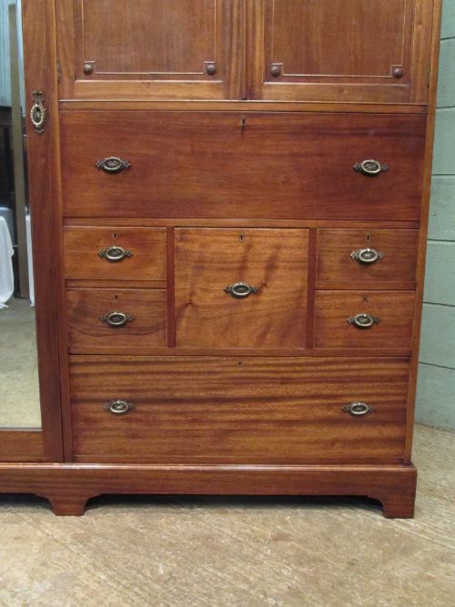fig 1. ANTIQUE EDWARDIAN MAHOGANY WARDROBE COMPACTUM C1900
