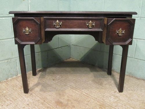 fig 2. ANTIQUE VICTORIAN GEOMETRICAL OAK SIDE TABLE LOWBOY C1880