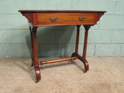 fig 2. ANTIQUE VICTORIAN MAHOGANY WRITING TABLE C1890