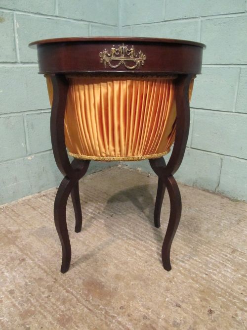 fig 1. ANTIQUE VICTORIAN MAHOGANY SEWING WORK BOX TABLE C1880