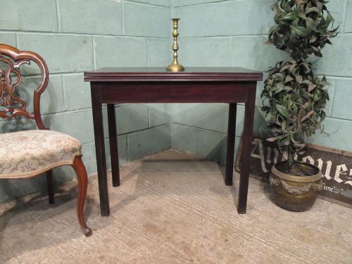Antique Georgian Mahogany Fold Over Tea Table C1780