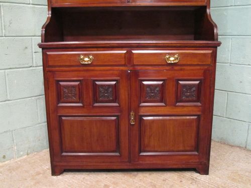fig 2. ANTIQUE VICTORIAN MAHOGANY ASTRAGAL LIBRARY BOOKCASE C1890